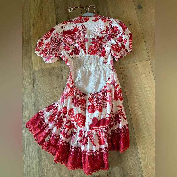 FARM Rio Red and White Floral Mini Dress - Picture 11 of 13